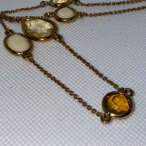 Kate Spade Station Necklace, Crystal Lucite Station Necklace - Picture 6 of 10